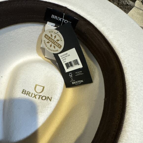 Brixton Cohen Cowboy Hat Mens Size Small (7) Dove 100% Felt Leather - Picture 14 of 16